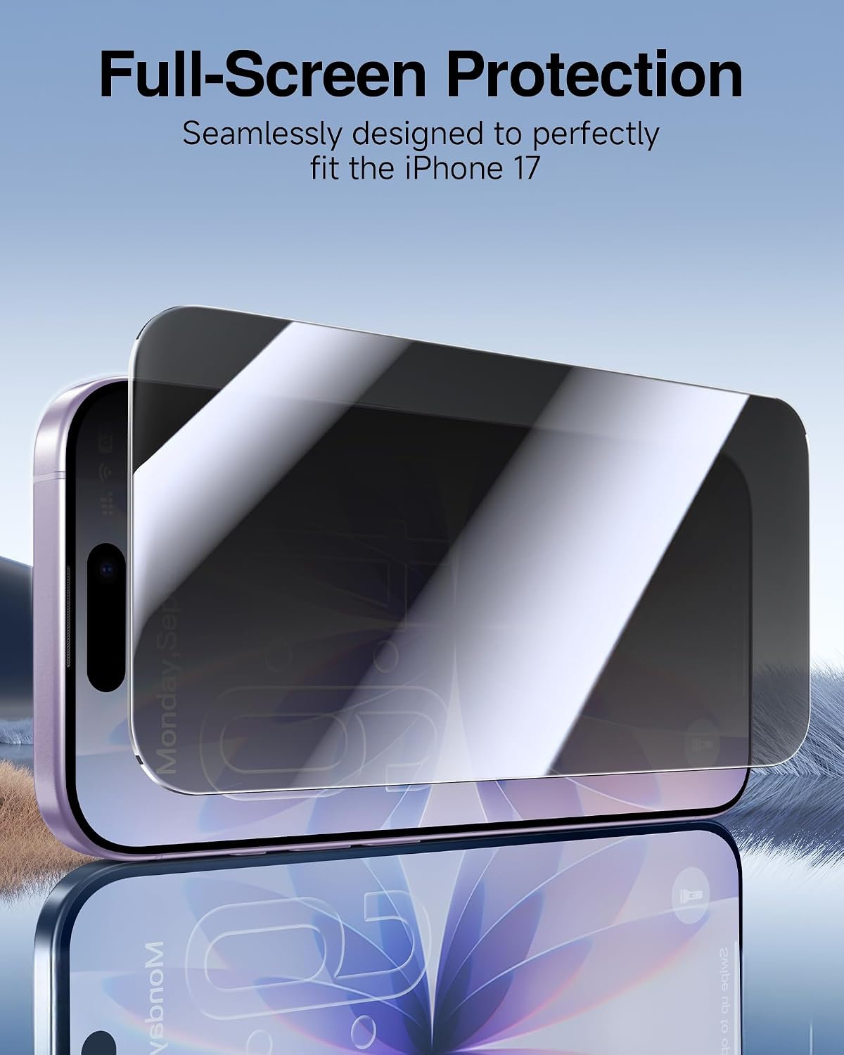 Thumbnail 6 de iPhone 17 privacy tempered glass, 2 pack