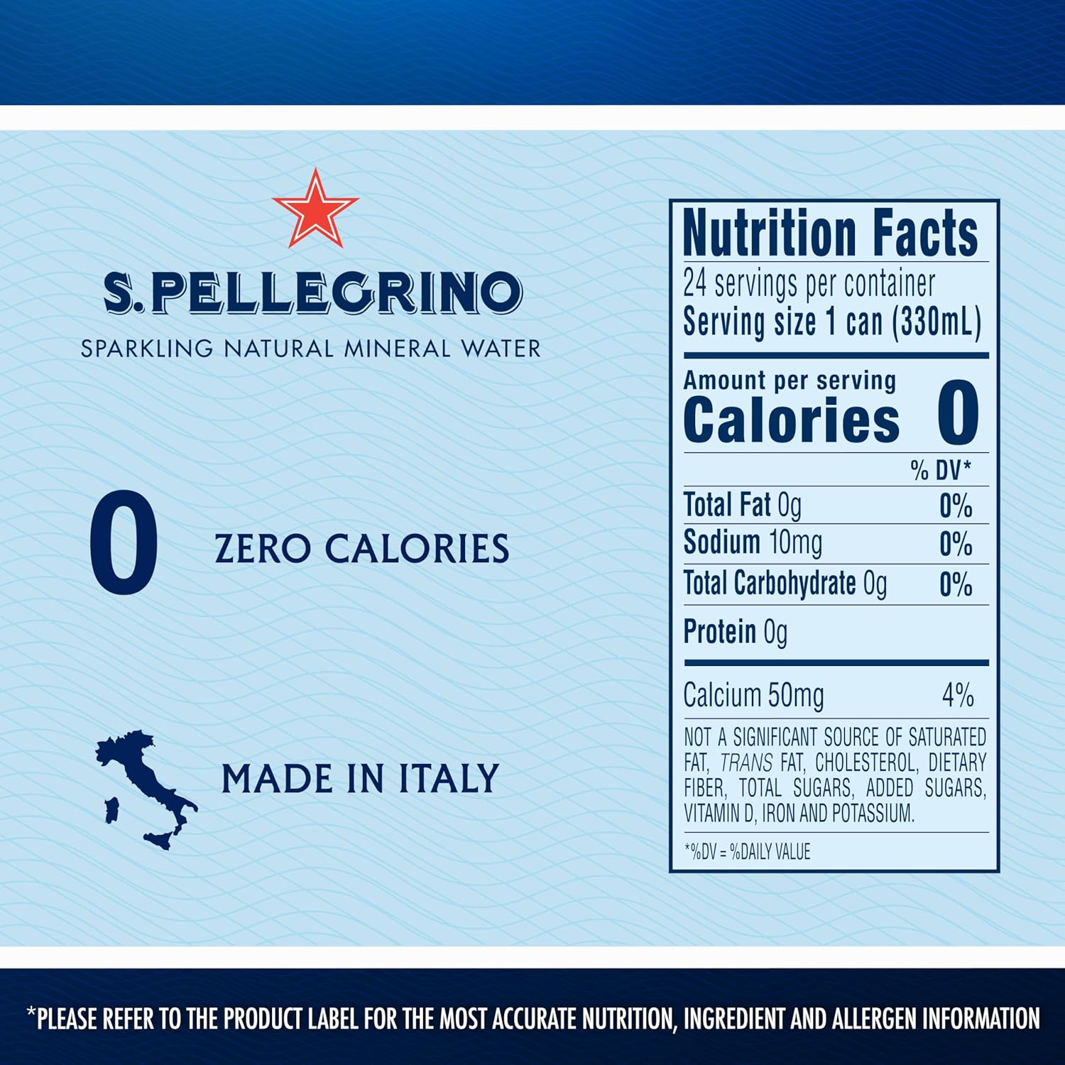 Thumbnail 1 de S.Pellegrino Sparkling Natural Mineral Water, 24-Pack (11.15 fl oz cans)