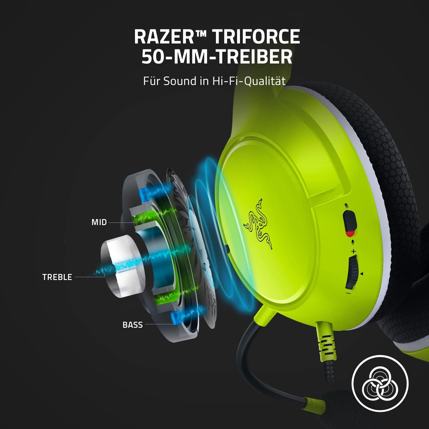 Detalle 2 de Razer Kaira X – Kabelgebundene Gaming-Kopfhörer für Xbox Series X|S (Grün)