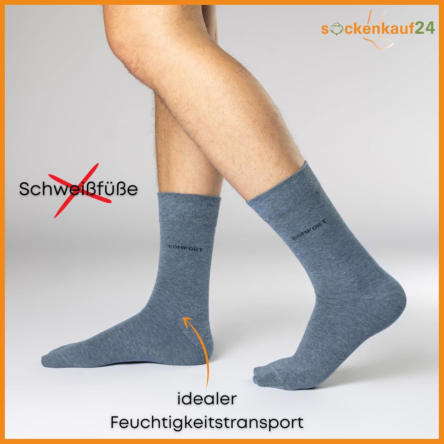 Thumbnail 6 de 10 Paar Comfort Socken ohne Gummi 👣