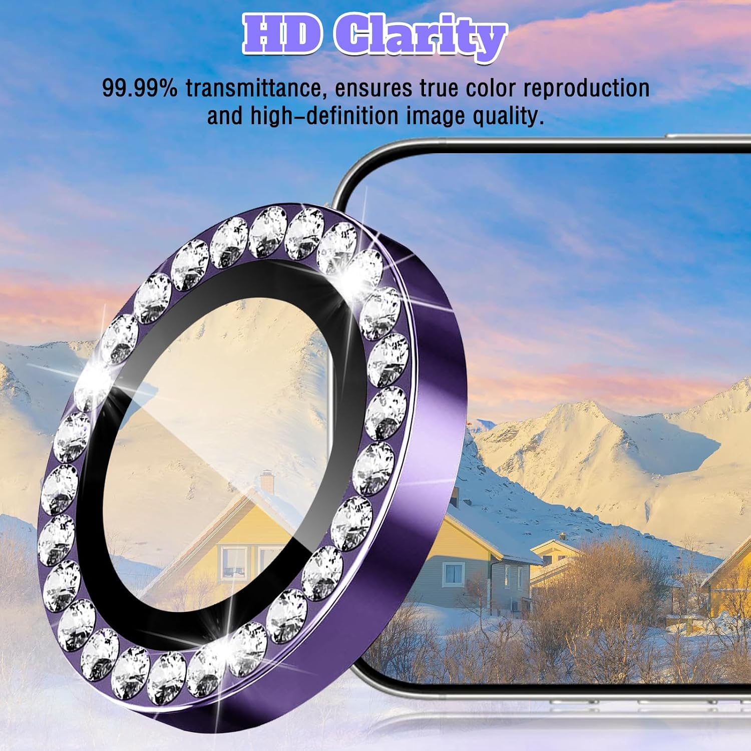 Detalle de Kameraschutz iPhone 16 Pro Max Diamant 9H Glas