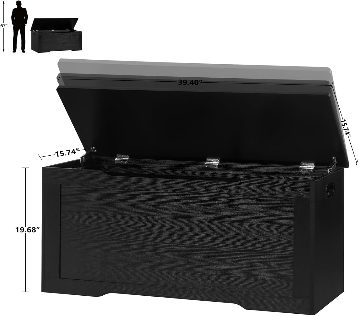 Detalle de Usikey Storage Chest, 39.4-Inch