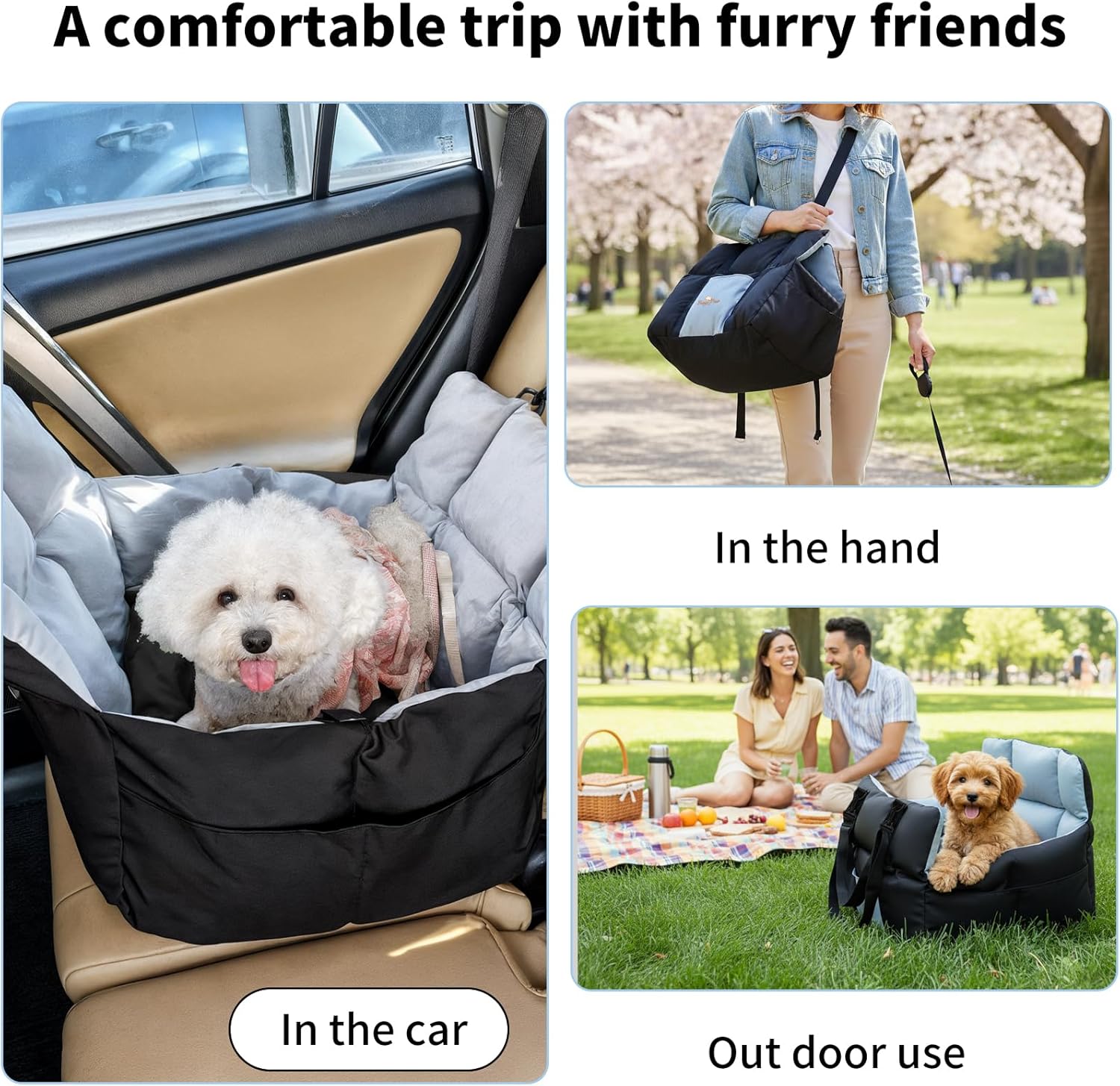 Detalle 2 de BingoPaw Dog Car Seat Carrier 49.5x40cm