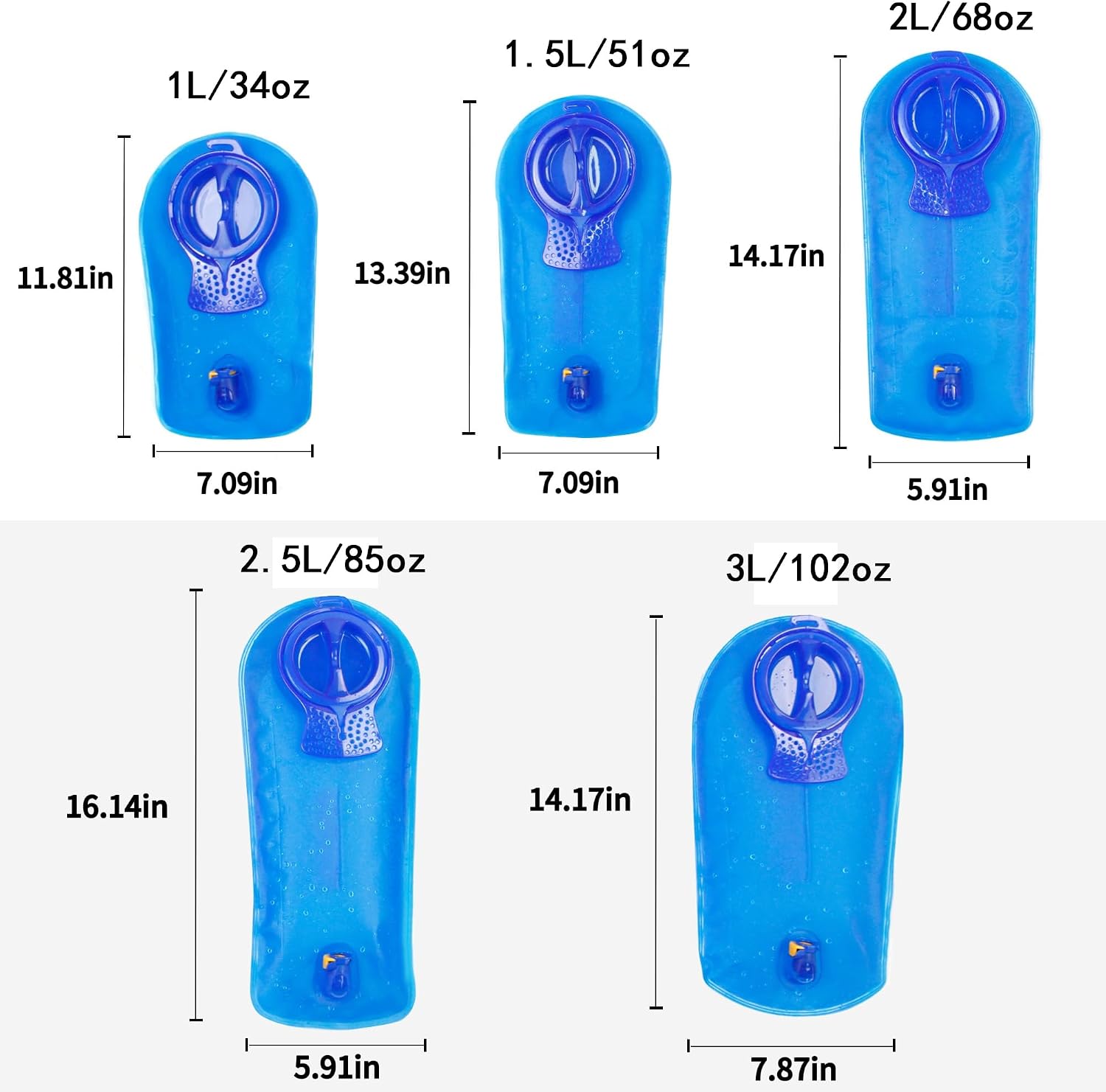 Detalle de Unigear bolsa de agua para mochila de hidratación TPU con tubo desmontable