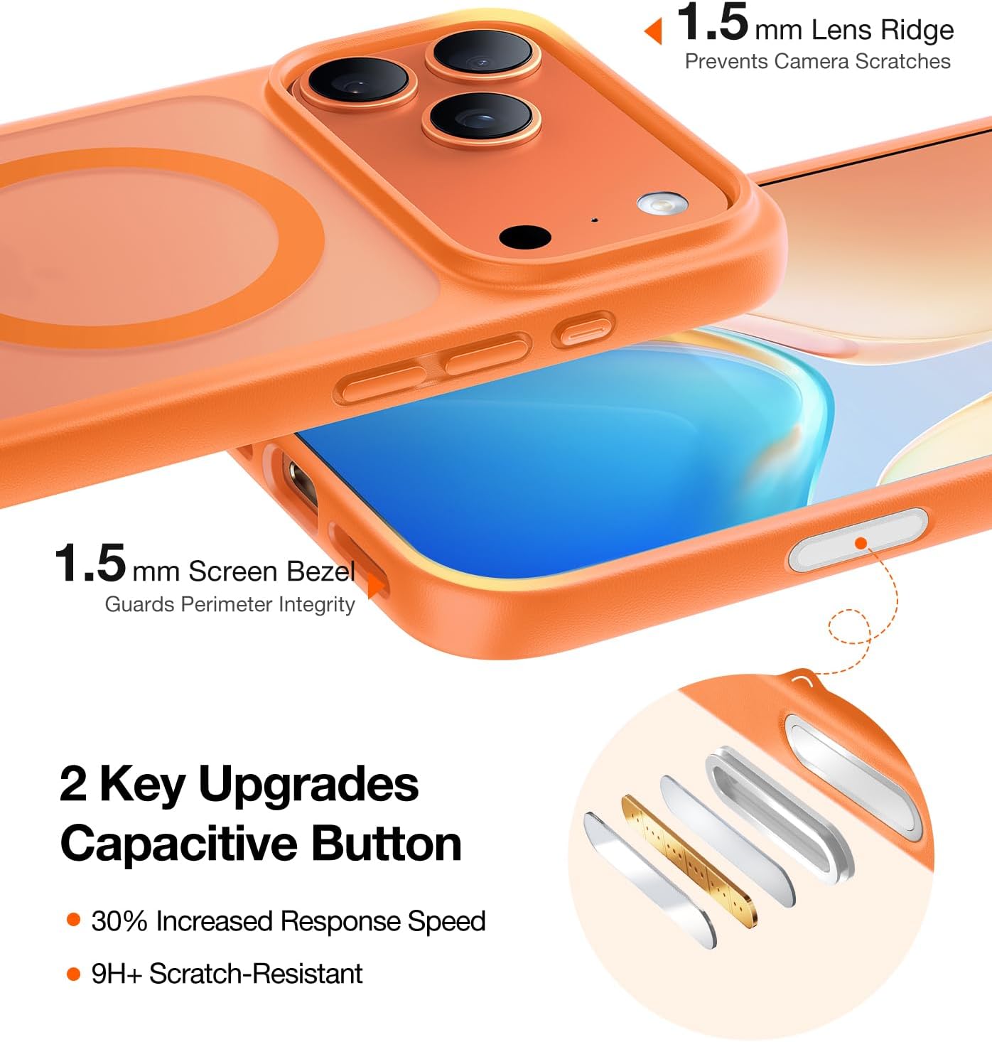 Thumbnail 3 de TORRAS for iPhone 17 Pro Case with MagSafe — 12FT Military-Grade Shockproof, Orange