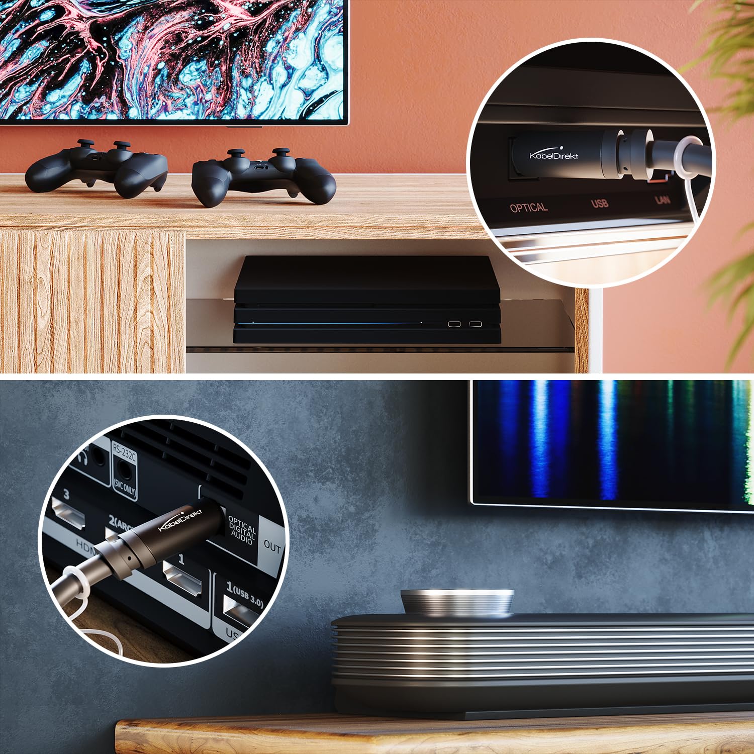 Detalle de TOSLINK Kabel Optisches Audiokabel – 3 m von CableDirect