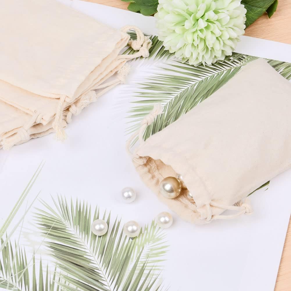 Thumbnail 6 de Aucuu 25pcs Sac en coton réutilisable 10x15cm