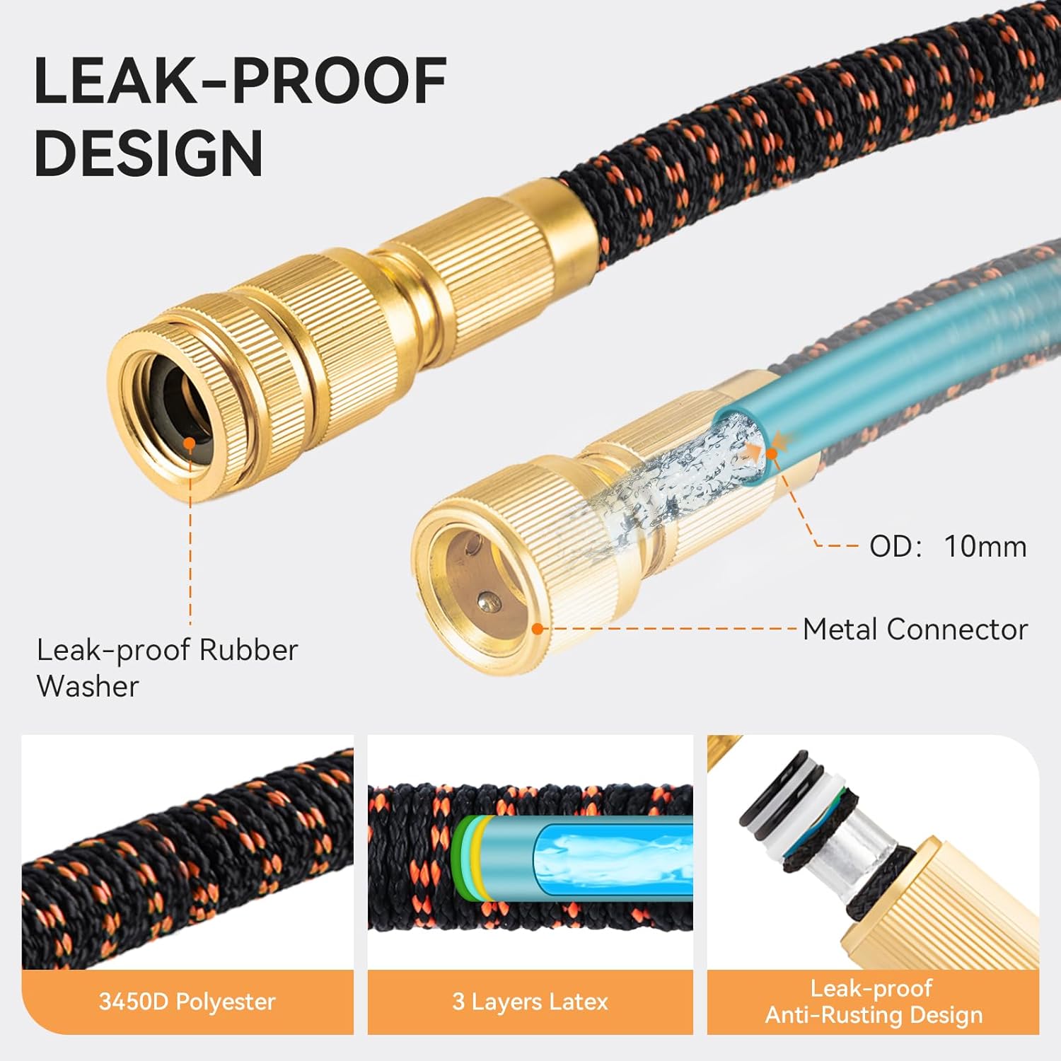Thumbnail 1 de Yofidra 50FT Expandable Hose Pipe with 10-Function Nozzle and Quick Connectors