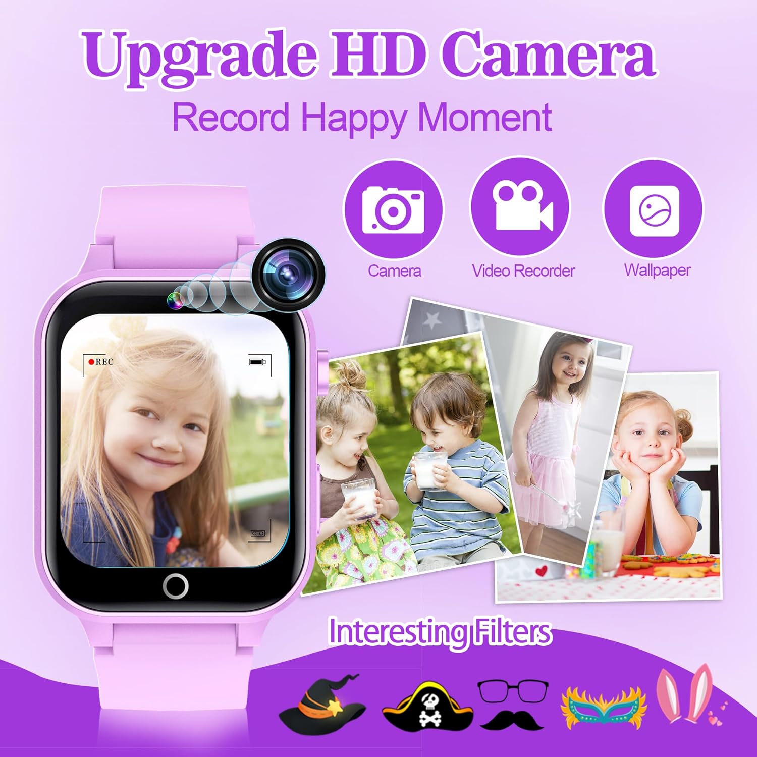 Thumbnail 5 de YEDASAH Kids Smart Watch (Boys & Girls) with HD Touchscreen, Camera, Step Counter and 39 Games