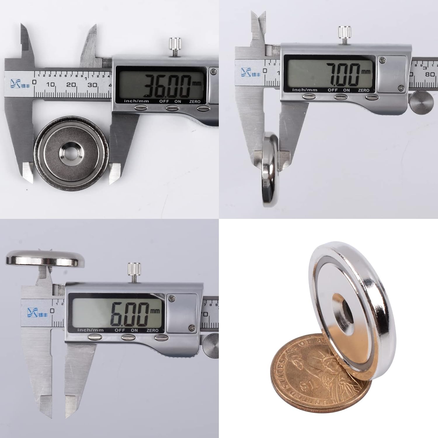 Detalle 2 de Keukenket Neodymium Cup Magnets D36-12P