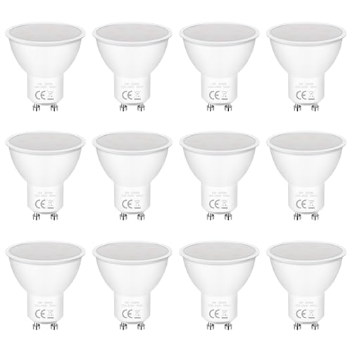 Detalle de YIIFELL LED GU10 5W (12 Pezzi) – equivalente a 50W, 3000K, 400 Lumen, 220-240V, fascio 120°, non dimmerabile