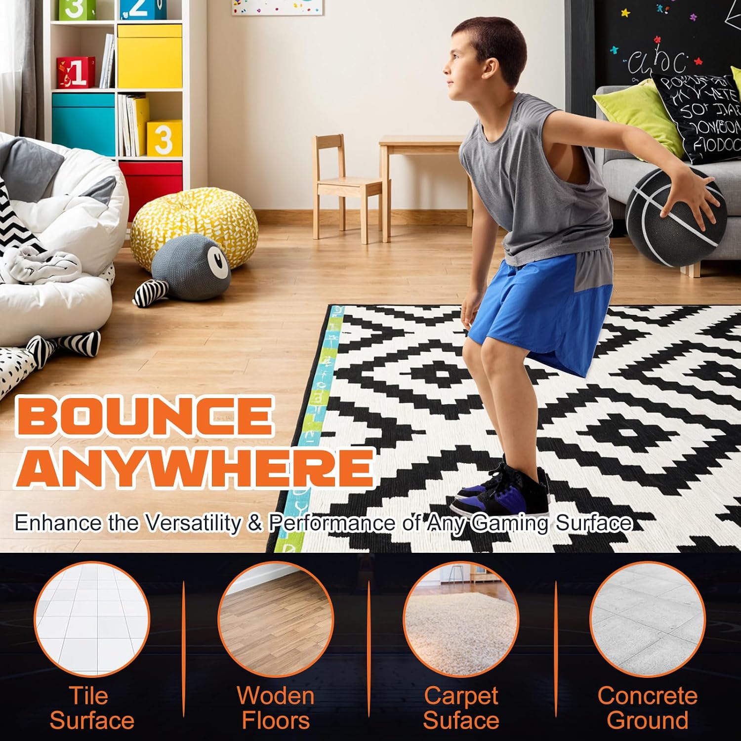 Detalle de LKTNLKT Silent Basketball Size 7, 29.5-Inch PU Foam Indoor Ball