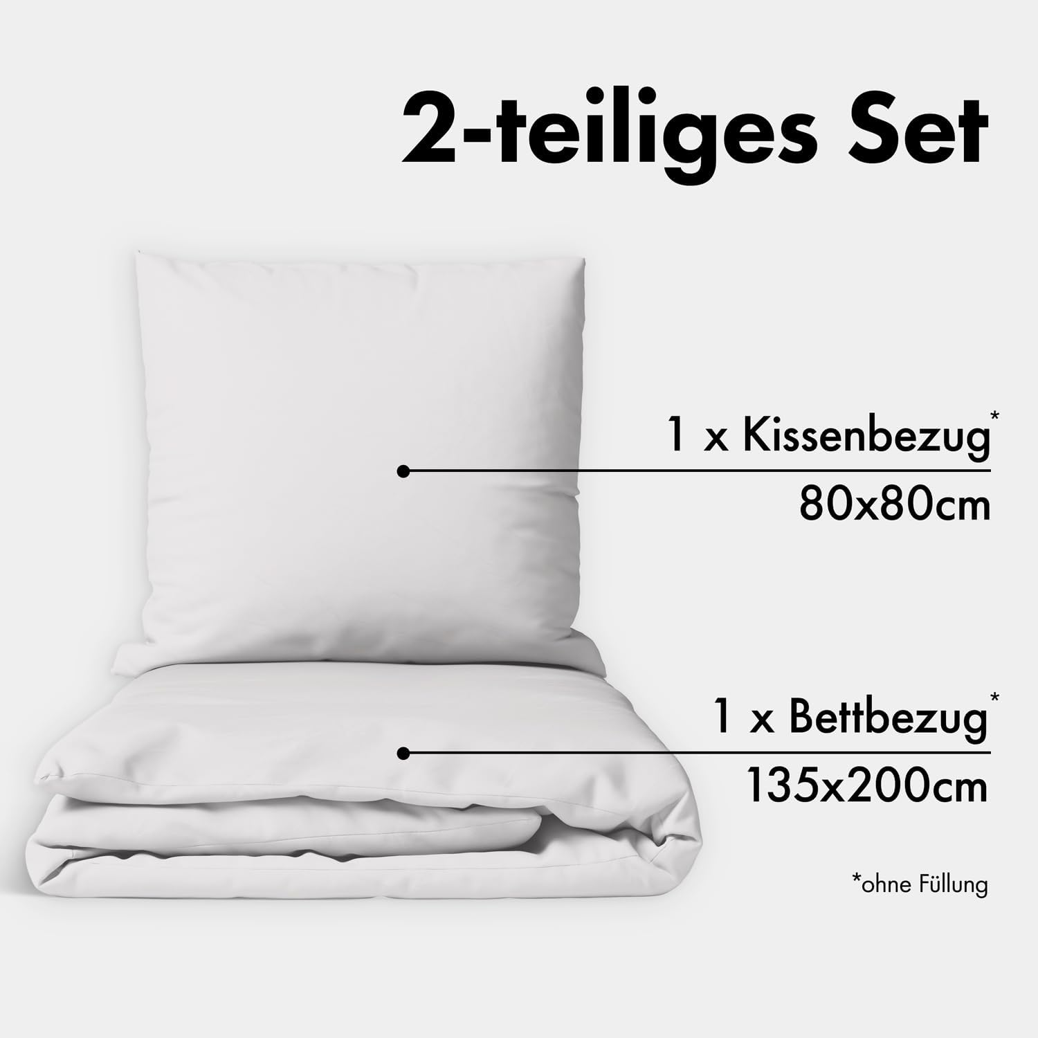 Detalle 2 de JACOBSON Bettwäsche 135x200 Set 100% Baumwolle