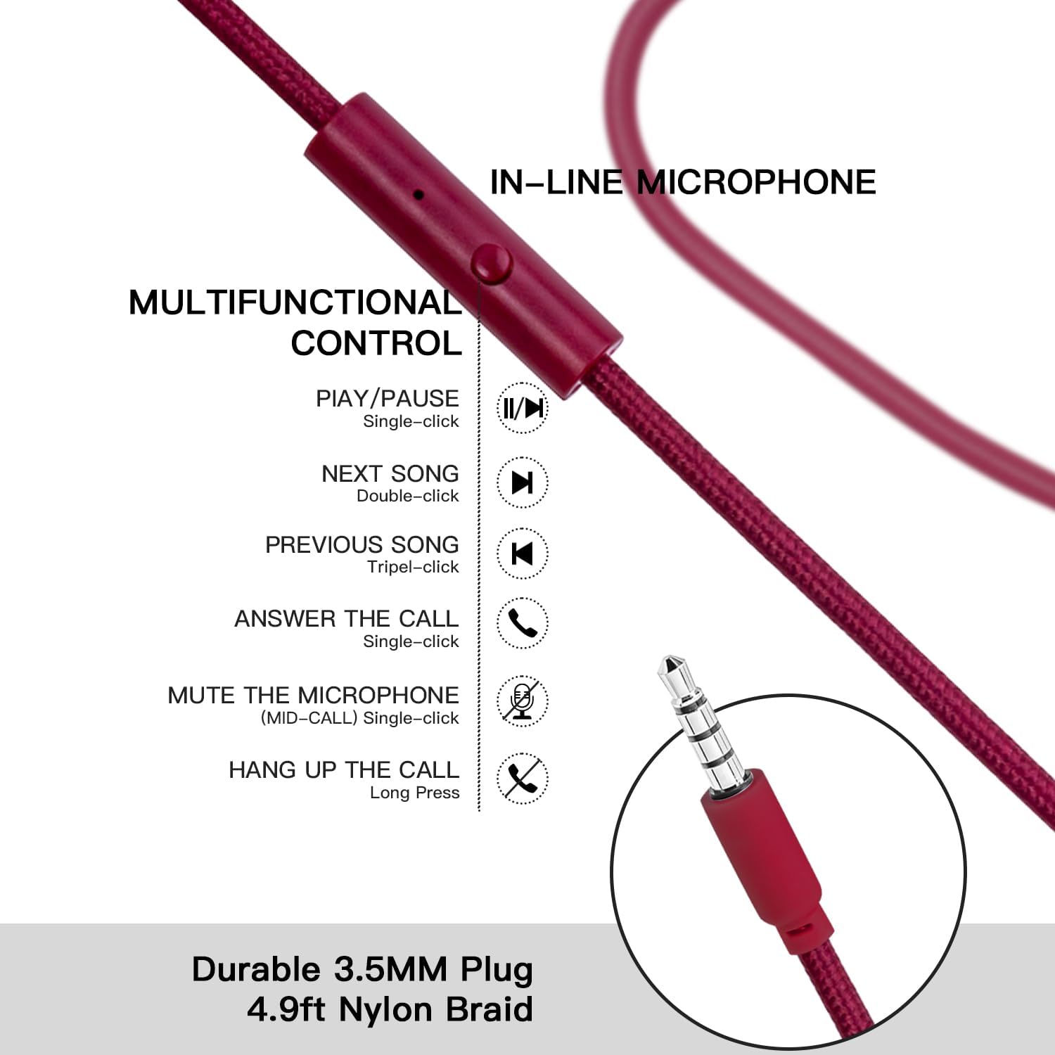 Thumbnail 4 de Olyre Kids headphones 3.5mm mic, foldable