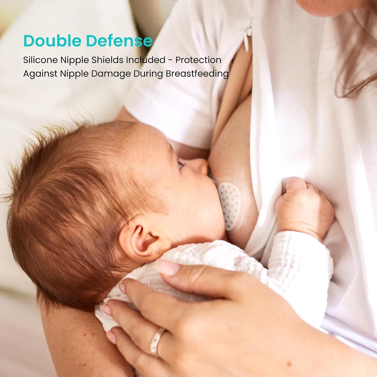 Thumbnail 6 de Paruu Silver Nipple Shields for Breastfeeding – 999 Silver Nursing Cups with Silicone Nipple Covers