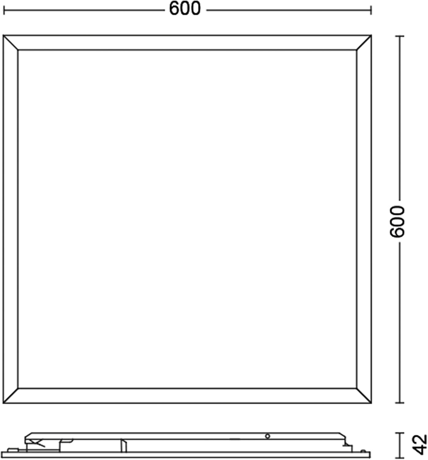 Detalle de Philips LED Panel Square Ceiling Light SceneSwitch Dimmable 36W (2700K) – Warm White for Indoor Living Areas