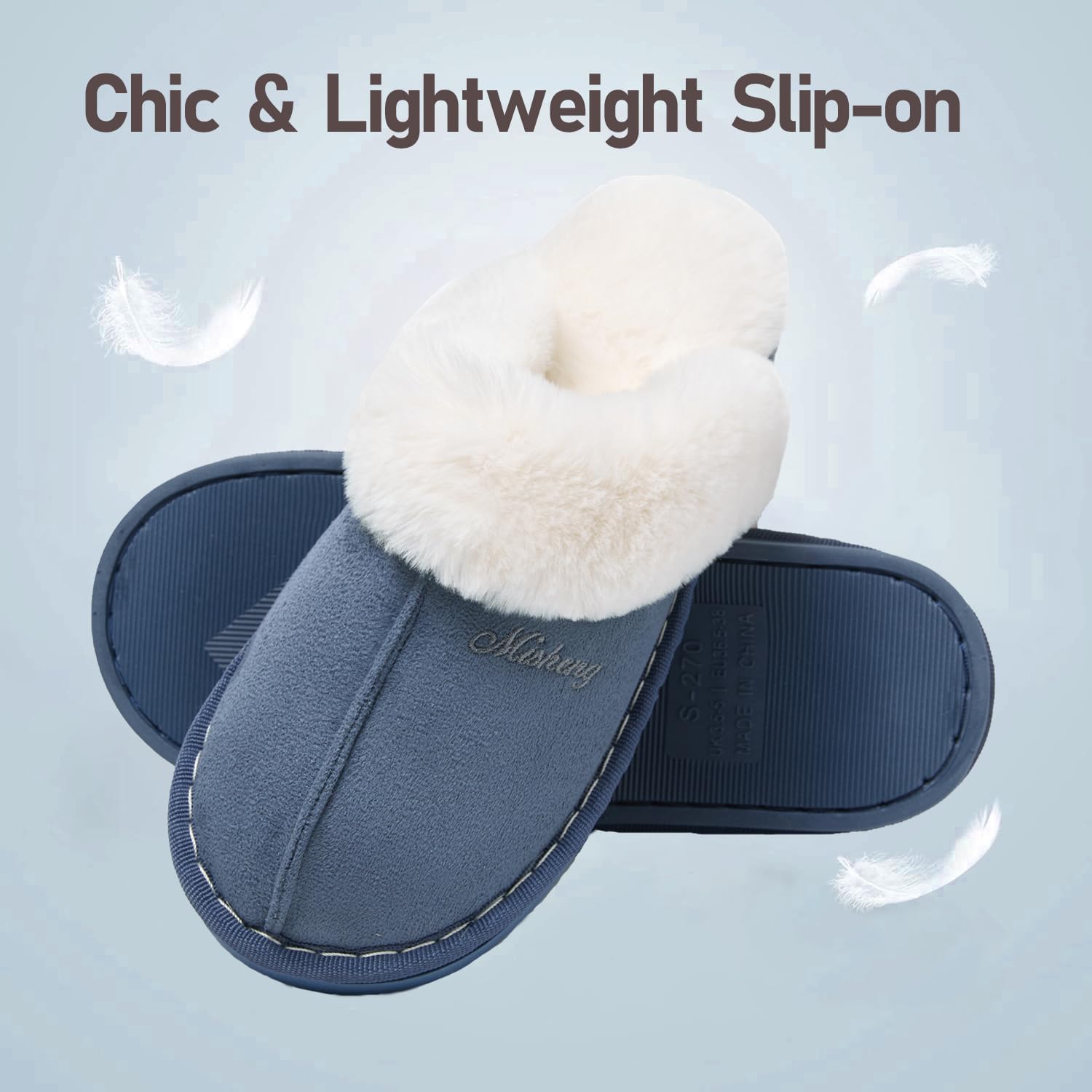 Detalle 1 de Donpapa Chaussons mémoire de forme hiver