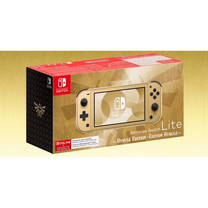 Detalle de Nintendo Switch Lite Hyrule Edition + 12 meses Nintendo Switch Online: portátil y acceso a Zelda