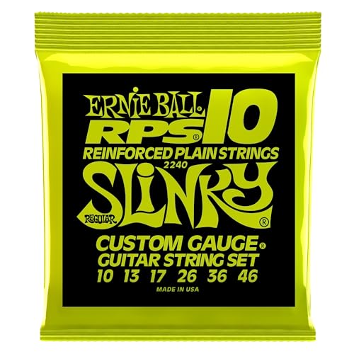 Detalle de Ernie Ball Regular Slinky RPS: cuerdas para guitarra eléctrica, calibre 10-46, níquel entorchado (RPS)