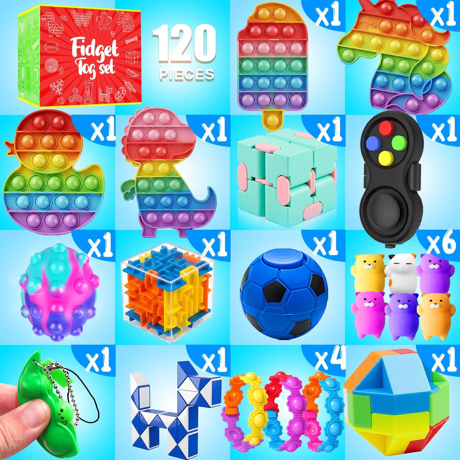 Detalle de Fidget Toys 126-Pack Sensory Toys for Kids
