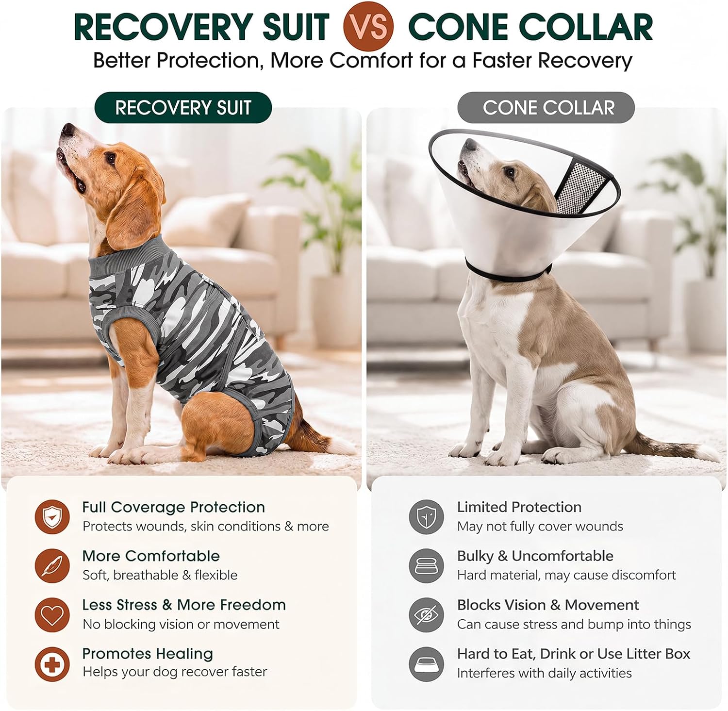 Thumbnail 2 de Kuoser C117-Kuoser-037-Camouflage-XL Dog Recovery Suit for Post-Surgery Care