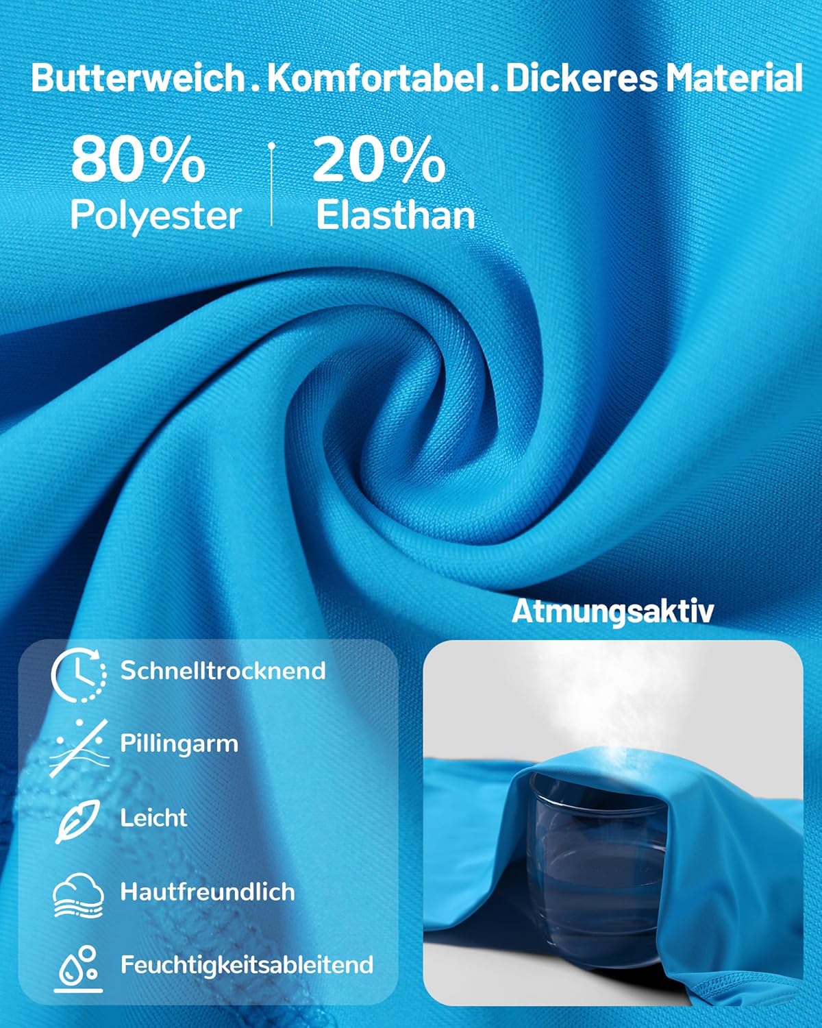 Thumbnail 4 de Runhit Radlerhose Damen mit Taschen – hohe Taille, blickdichte kurze Leggings für Yoga, Fitness & Alltag
