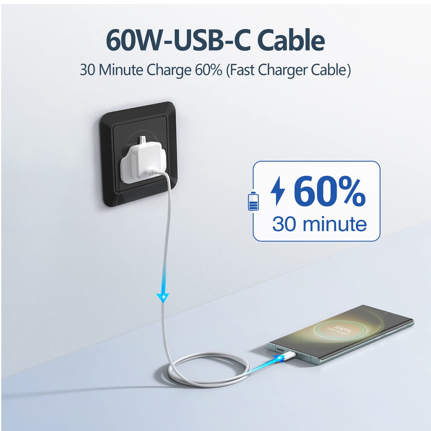 Thumbnail 3 de Apple iPhone 17/16/15 USB‑C 60W charging cable 2‑pack