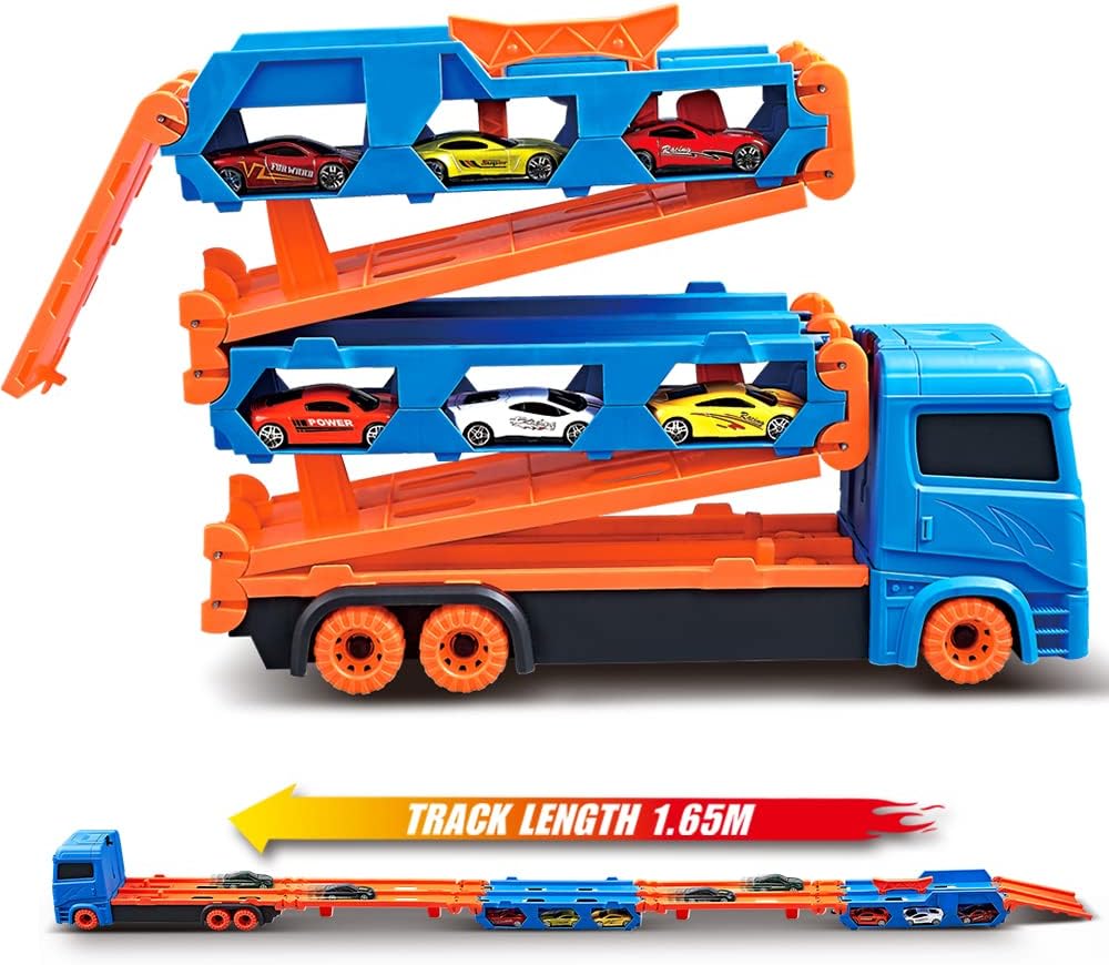 Thumbnail 2 de VATOS Transport Truck Toys 6 Cars Set