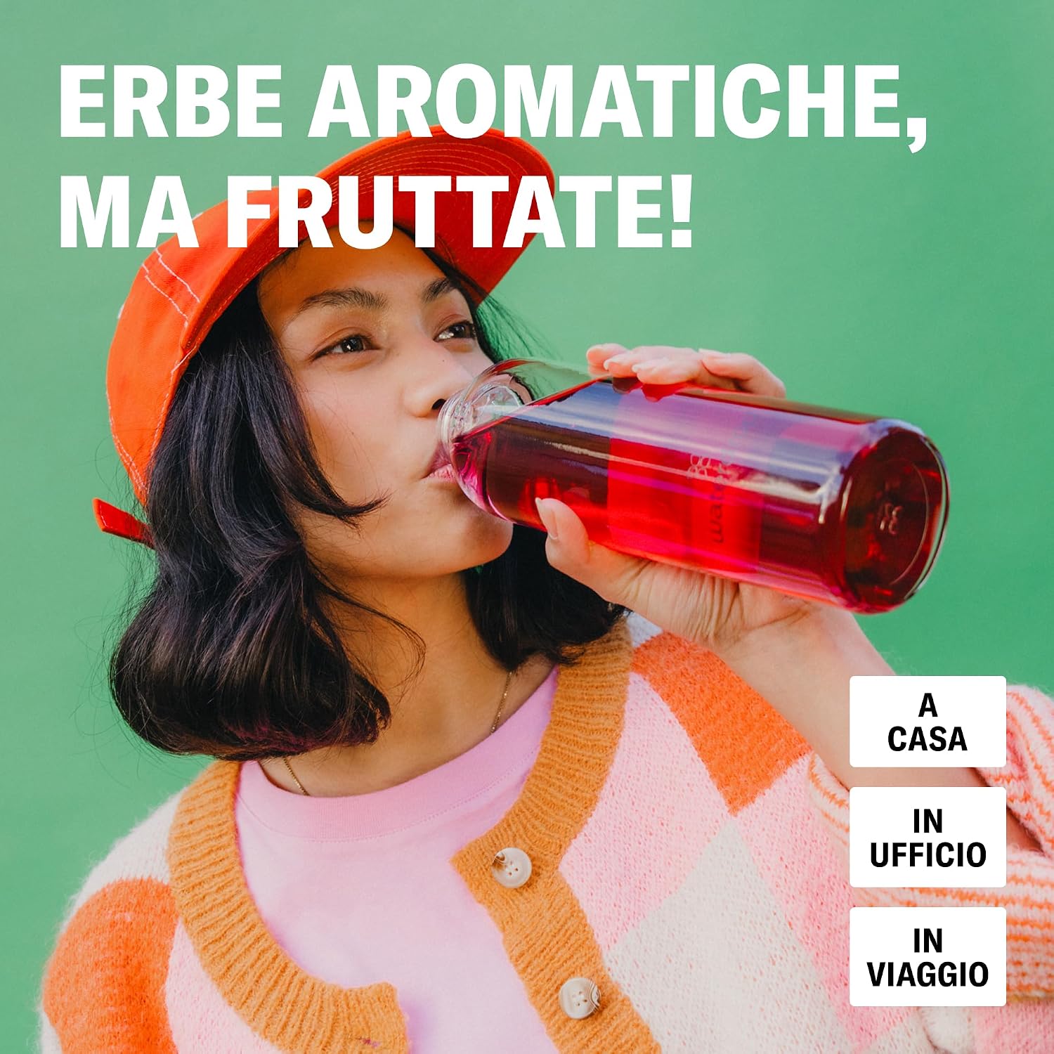 Detalle 2 de waterdrop® x Ricola - 48 Cubetti per Acqua, Pacchetto di Prova 4 Gusti Aromatizzanti