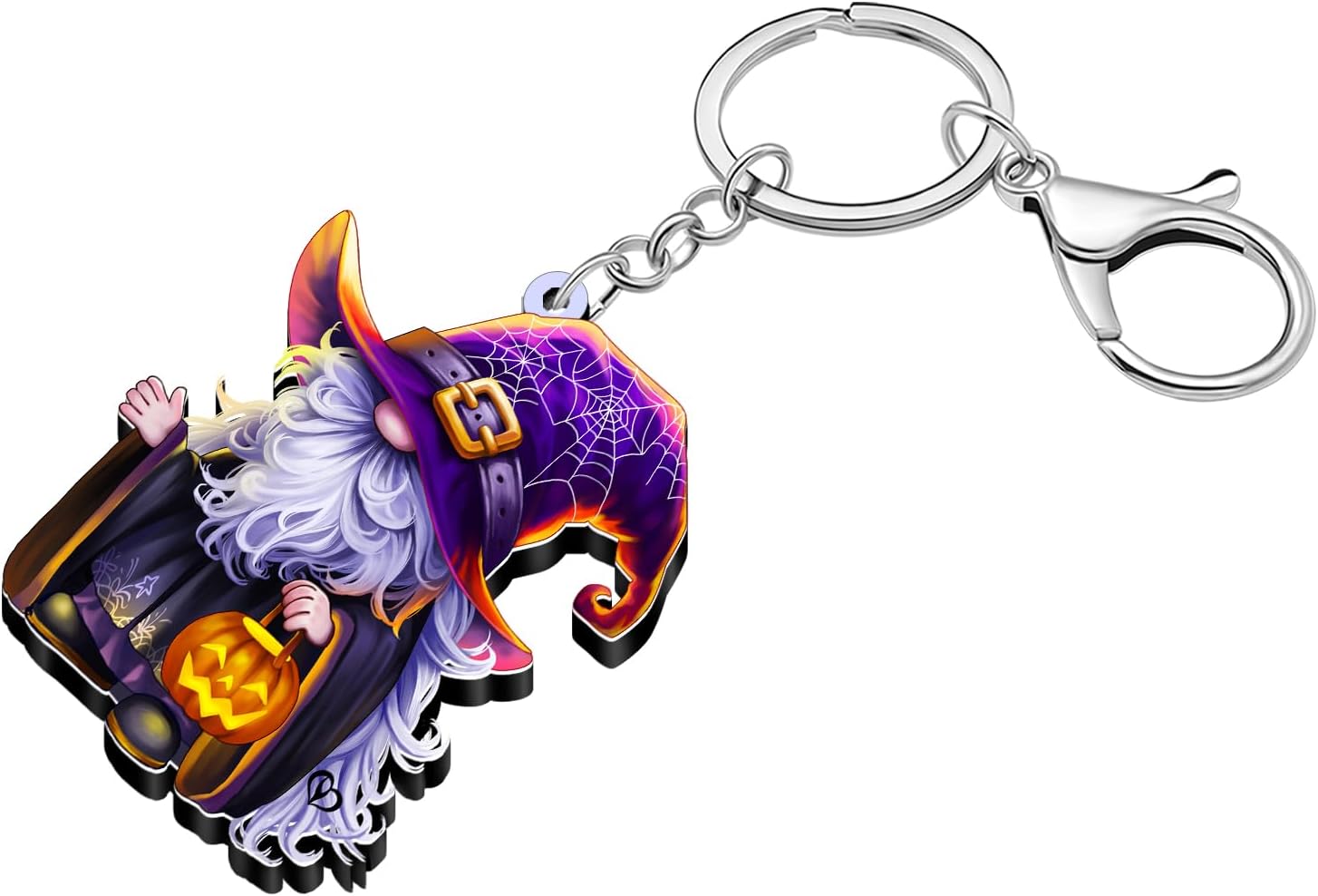Detalle 2 de DUOWEI Porte-clés Gnome Halloween Sorcière