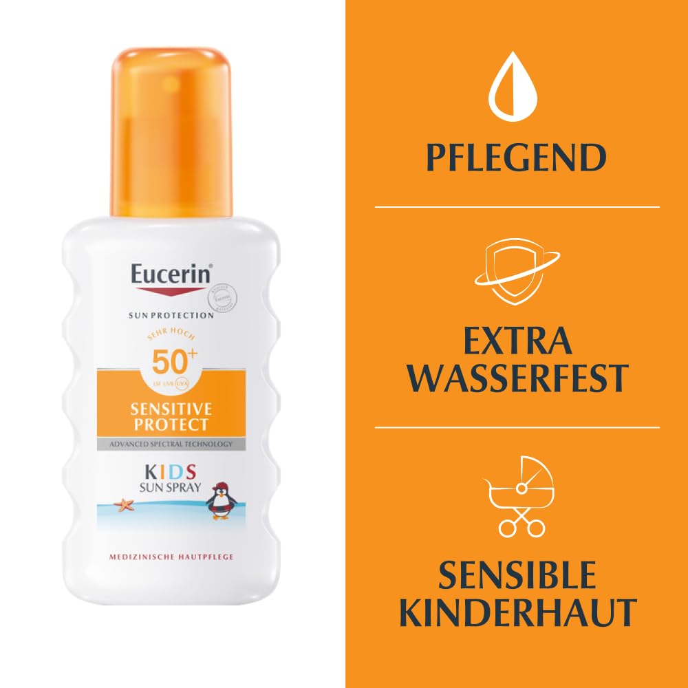Thumbnail 2 de Eucerin Sun Kids Spray 50+ – medizinischer Sonnenschutz zum Aufsprühen für empfindliche Kinderhaut (PZN: 09298432)
