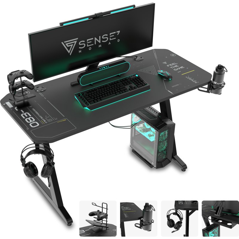Detalle 2 de sense7 Nomad Cybernetic Mesa Gaming 120×60