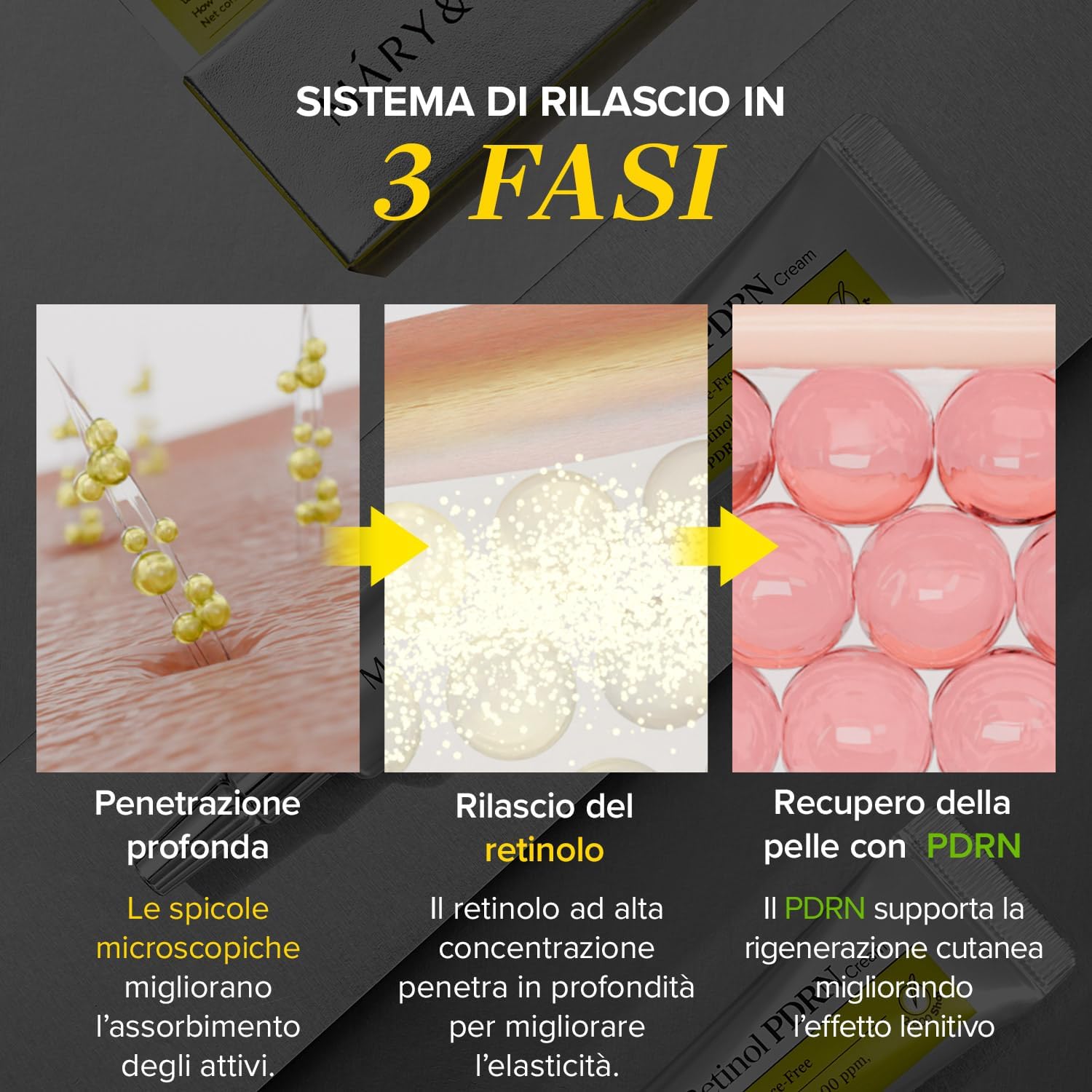 Thumbnail 4 de Mary&May Crema Spicule Retinolo PDRN — Idratante Viso Coreano con Spicole Marine e Retinolo Nano-Liposomiale