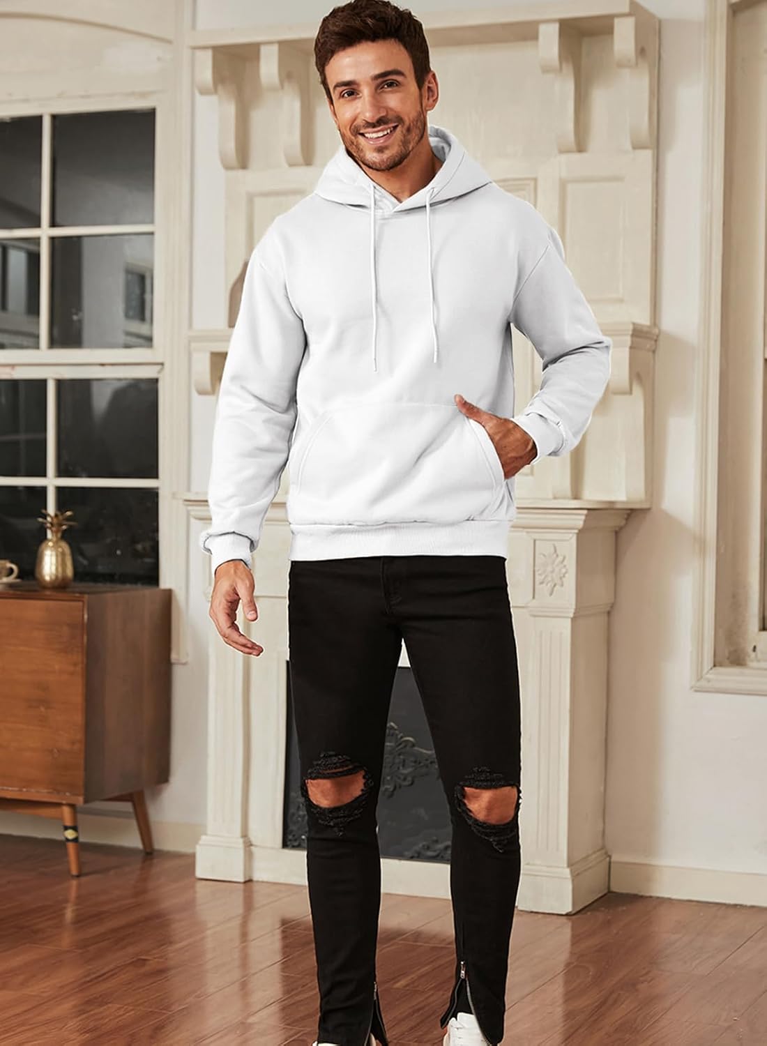 Detalle de JMIERR Casual Cotton Hoodie