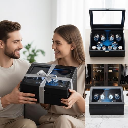 Thumbnail 6 de Mcbazel 6 Watch Winder with Storage — Ultra Quiet, Dual Rotor, 5 Modes and LED Display