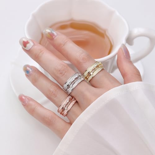 Thumbnail 6 de Meissa Gold Thumb Rings for Women: Non Tarnish, Adjustable Stackable Ring with Cubic Zirconia