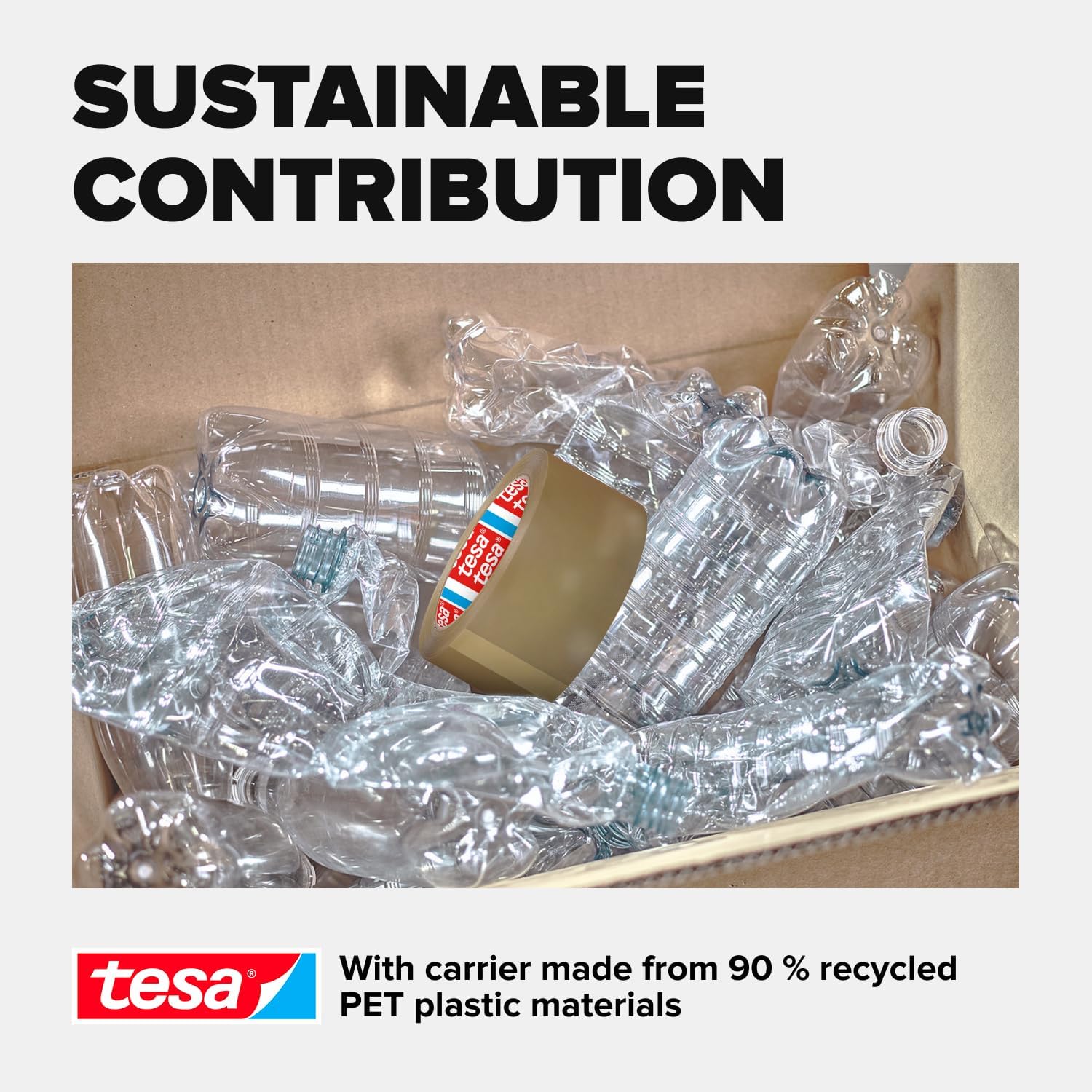 Thumbnail 5 de tesapack ULTRA STRONG RECYCLED packing tape (brown) – 90% recycled plastic, very tear-resistant