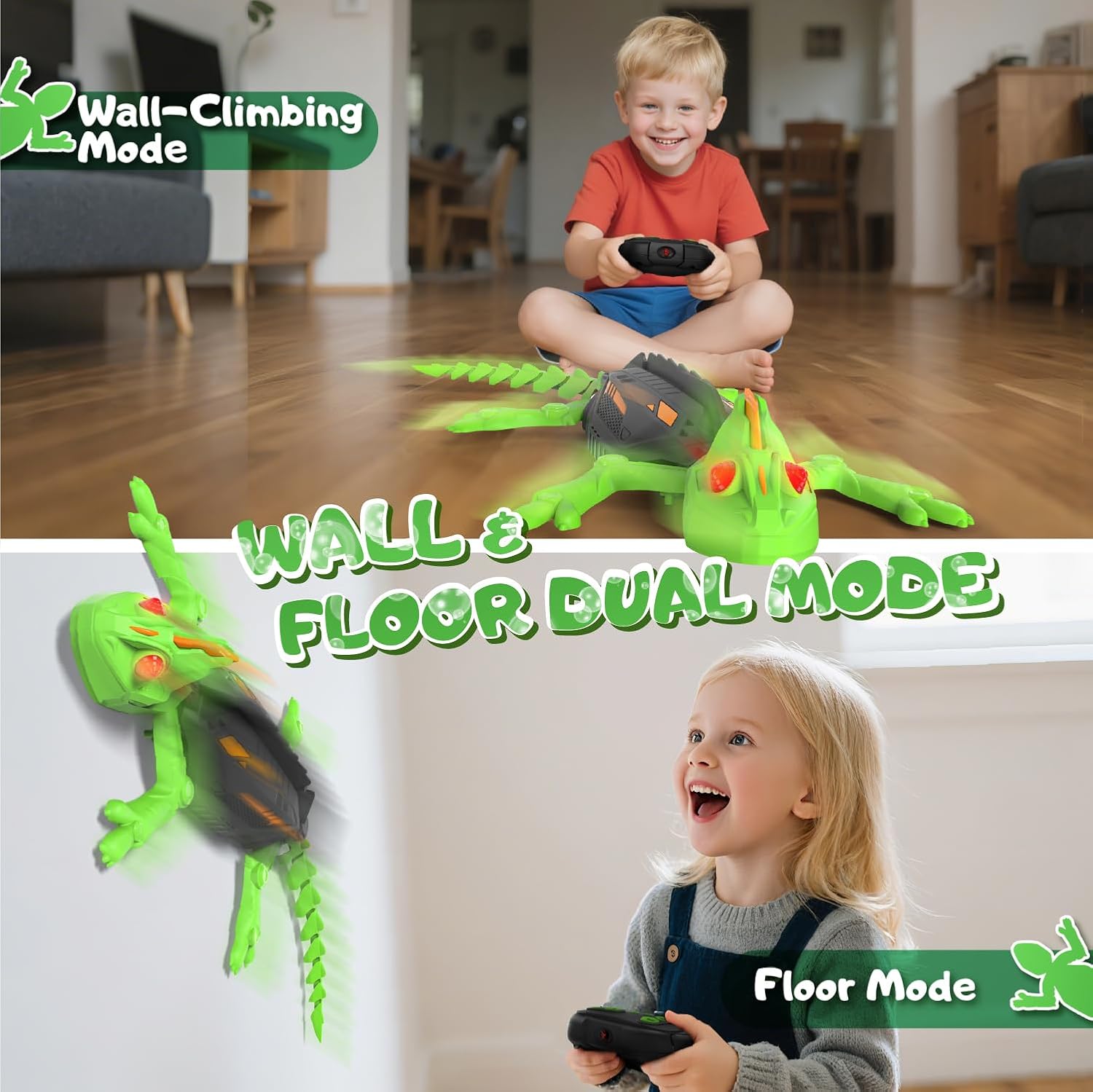 Thumbnail 2 de snookids LQB-88 klimmende gekko-robot met afstandsbediening en led-ogen