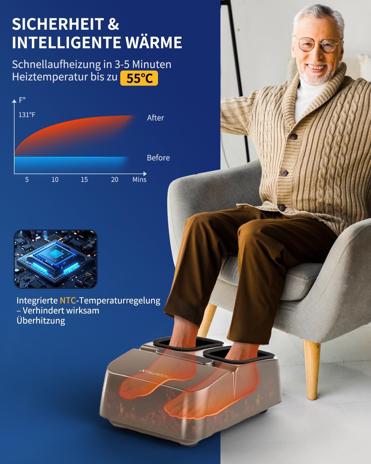 Detalle 2 de Mountrax Fußmassagegerät mit Wärme