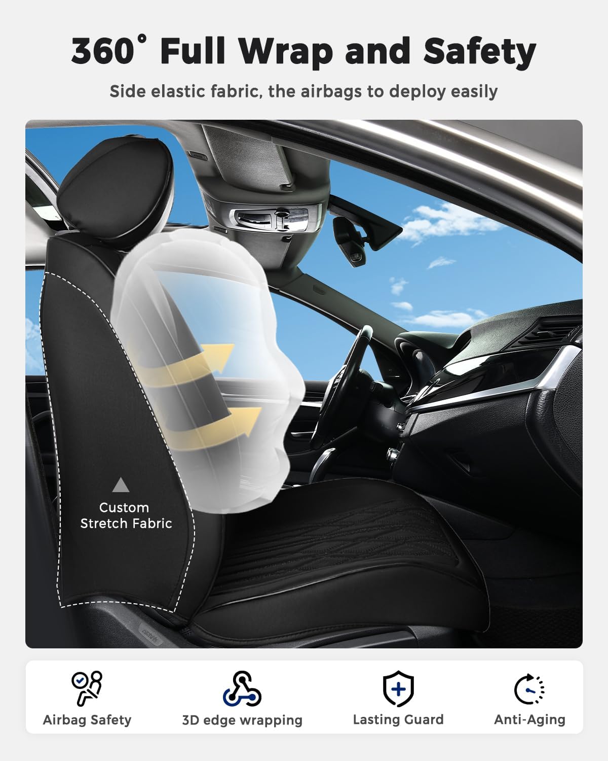 Detalle 1 de Huidasource Car Seat Covers in Faux Leather