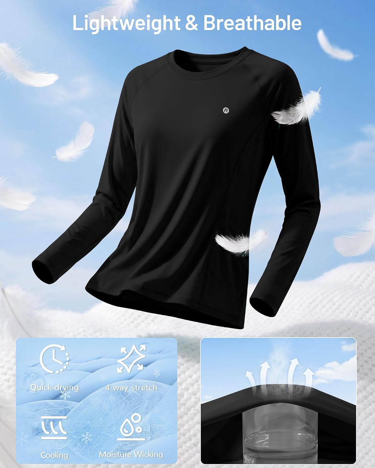 Detalle de Runhit Women's Sun Shirt UPF 50+
