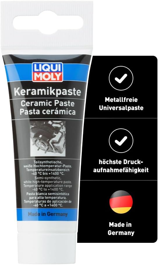 LIQUI MOLY Keramikpaste 50 g – Hochtemperaturpaste, farblos, Art.-Nr. 3418