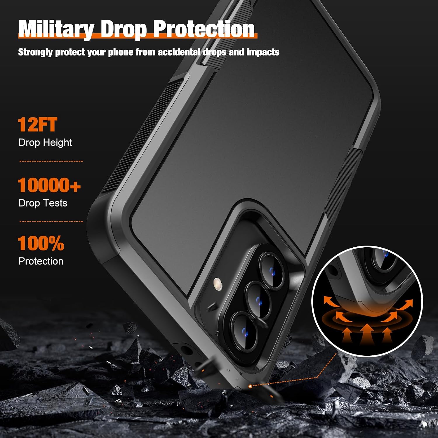 Thumbnail 2 de UITUIM Phone Case for Samsung Galaxy A37 5G: Dual‑Layer Military Grade Protection with Glass Screen Protector