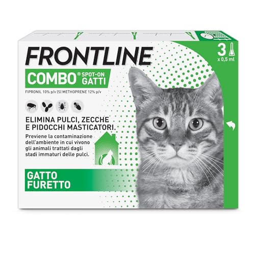 Detalle de FRONTLINE Combo Gatti: Confezione da 3 Pipette da 0,5 ml per gatti, gattini e furetti