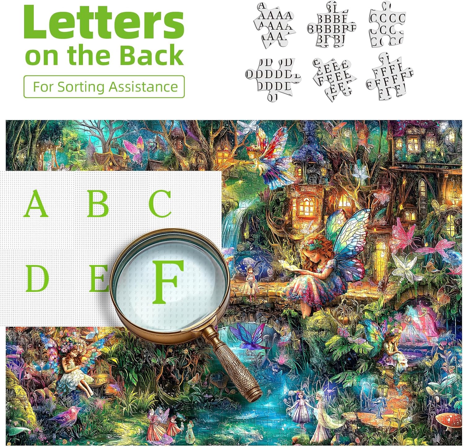 Detalle de Blueforest Fantasy Elf World 1000-piece puzzle 🧩