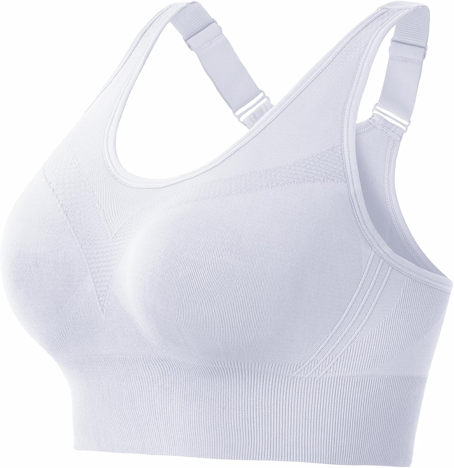 Detalle de Soutien-gorge de sport femme Litherday Push Up sans coutures – maintien fort, bretelles réglables
