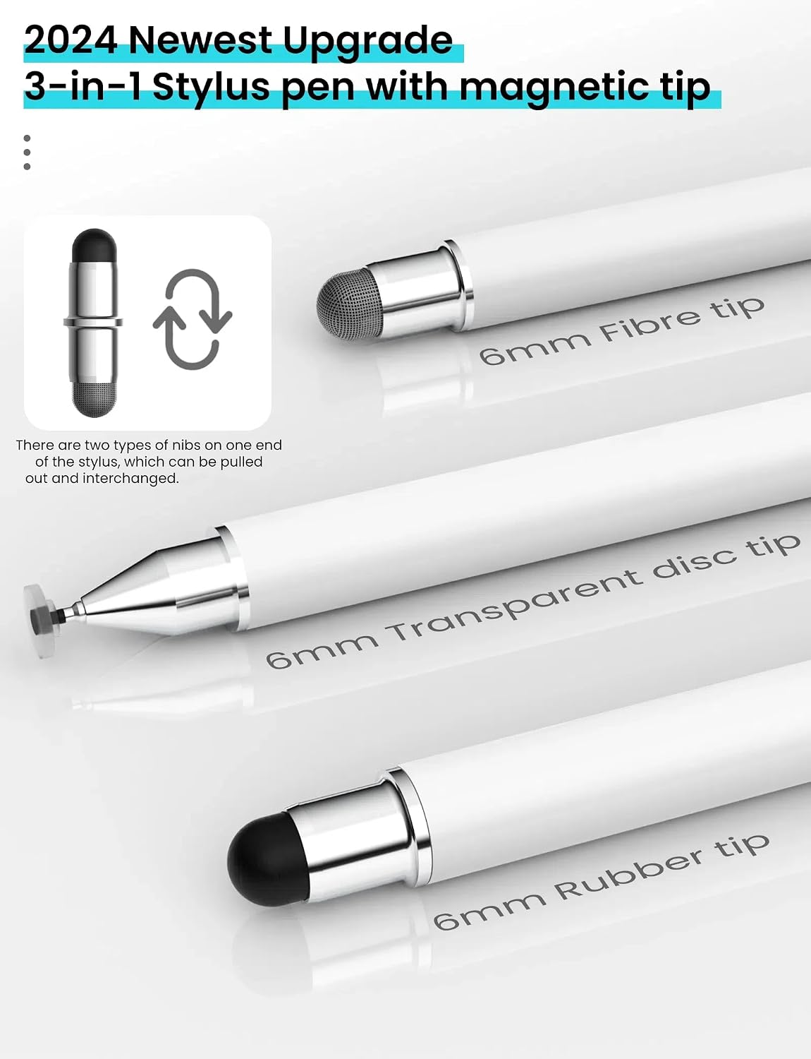 Thumbnail 2 de MEKO Stylus Pens 3‑in‑1 magnetic replacement tip