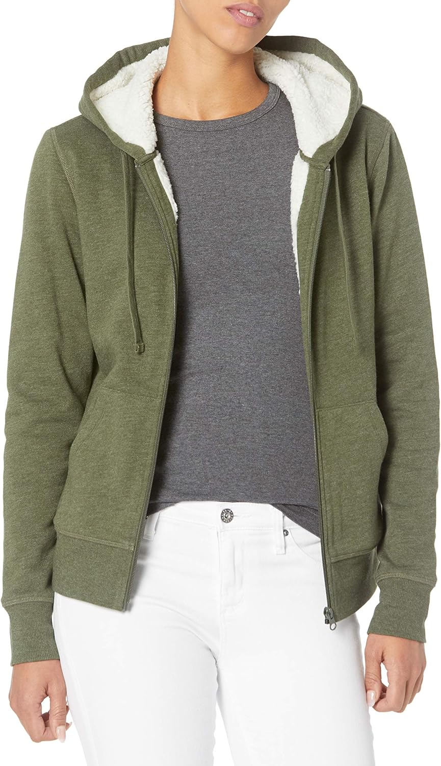 Thumbnail 3 de Amazon Essentials Damen Sherpa-Fleecejacke mit durchgehendem Reißverschluss und Kapuze