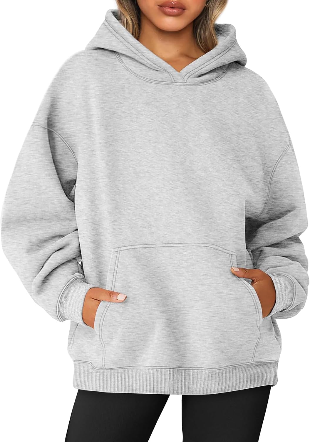 Detalle 2 de Jhsnjnr Womens Fleece Lined Hooded Sweatshirt – Lightweight Casual Hoodie with Pocket