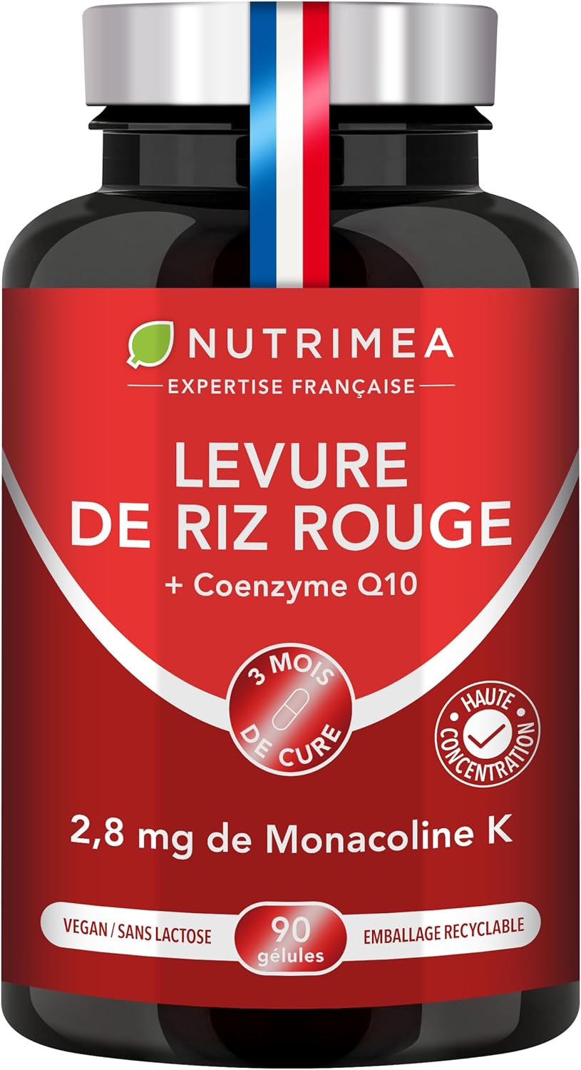Detalle de Nutrimea Levure de Riz Rouge à Monacoline K (175 mg) – 90 gélules vegan gastro-résistantes